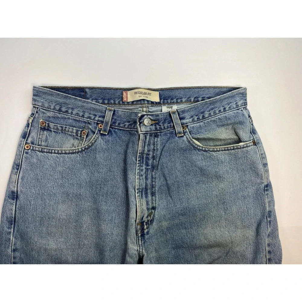 Levi's 505 Jeans 34x32 Straight Fit Light Wash Denim Y2K Classic Style